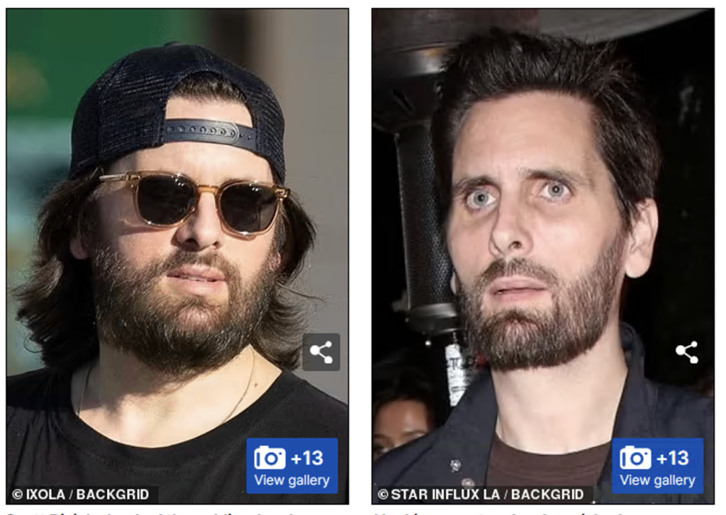 Scot Disick Ozempic face before and after pictures